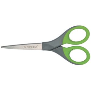 Škare uredske 17cm ELITE zeleno/sive Q-CONNECT