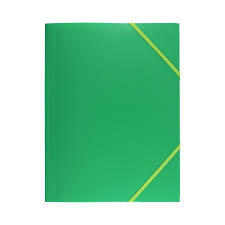 Fascikl klapa+gumica PP A4 zeleni D.RECT
