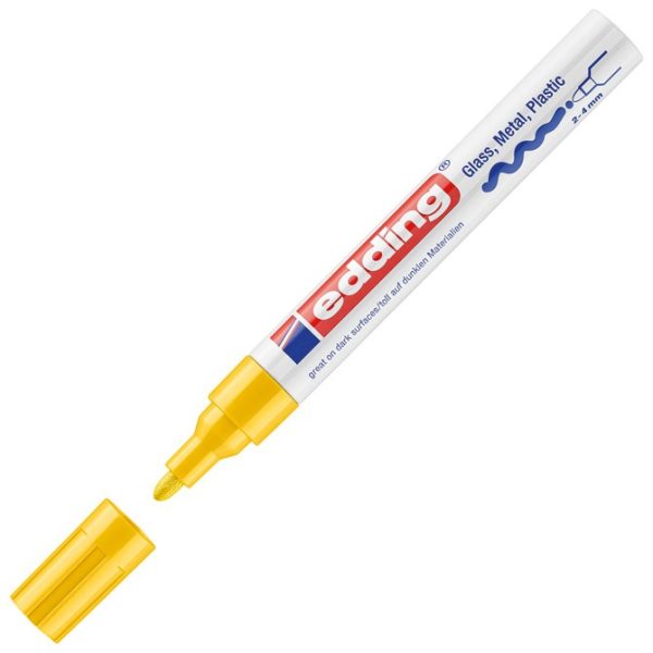 Marker permanentni lakirajući 2-4mm Edding 750 žuti