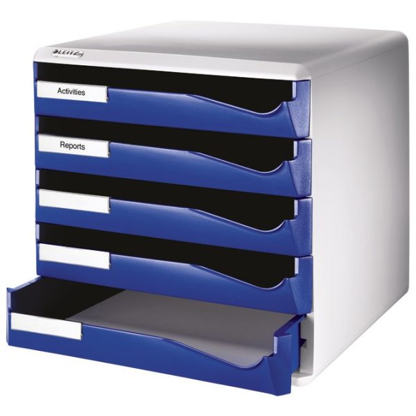 Kutija s 5 ladica Post set Leitz 52800035 plava