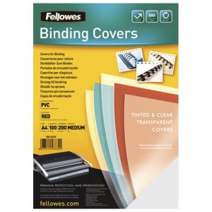 Korice za spiralni uvez 200my pvc A4 pk100 Fellowes 5377101 plave