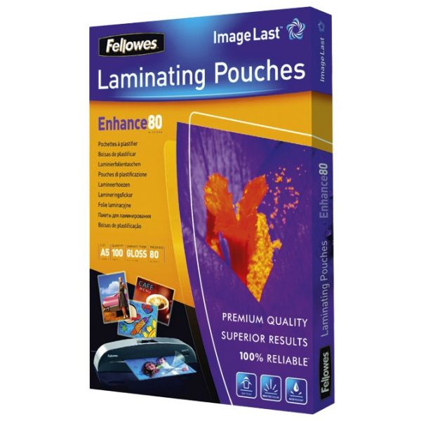 Folija za plastificiranje 80my A4 sjajna pk100 Fellowes 5306114