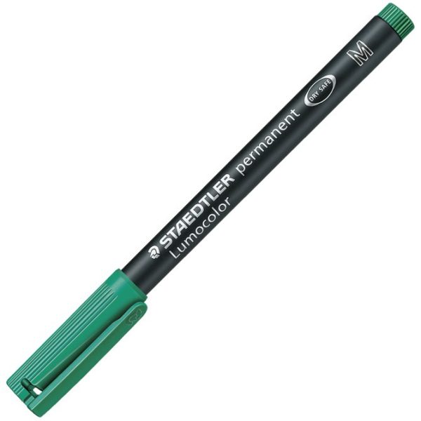 Marker permanentni 1,0mm Lumocolor Staedtler 317-5 zeleni, 10 komada u kutiji