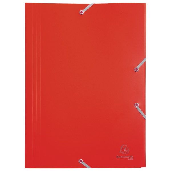 Fascikl klapa+gumica PP A4 crveni D.RECT