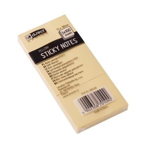 Blok samoljepljivi 38x51mm 3x100listova žuti D.RECT