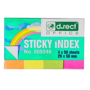 Zastavica 20x50mm 4x50 listova neon ; papir D.RECT