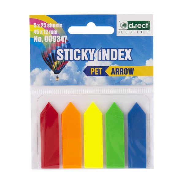 Zastavica 45x12mm 5x25 listova, strelica D.RECT