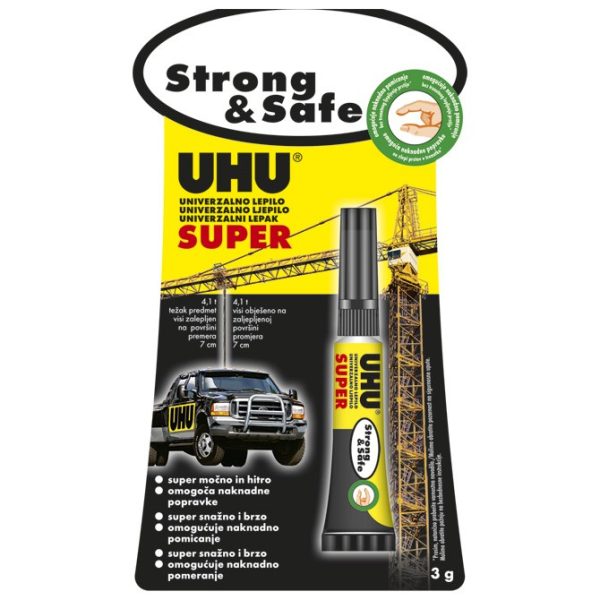 Ljepilo trenutačno 3g Super Strong&Safe UHU L0180020 blister