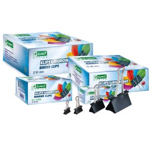 Kvačice za papir 19mm CRNE 12 komada u kutiji D.RECT