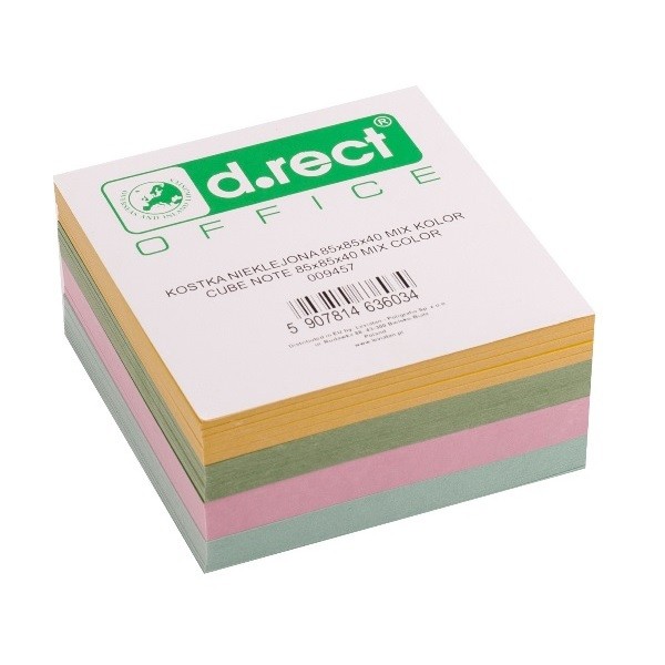 Papir za kocku 85*85*40mm mix boje; D.RECT