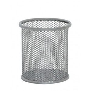 ČAŠA za olovke žičana SREBRNA "Q-CONNECT"