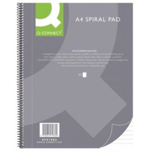 Blok kolegij A4 crte 80L; 70g; spirala; Q-CONNECT