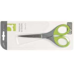 Škare ured. 17cm Q-CONNECT ELITE zelen/sive Q-CONNECT