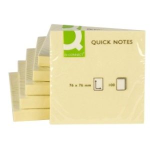 Blok samoljepljivi 75x75mm žuti 100L Q-CONNECT