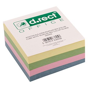 Pap. za kock 85*85*40mm ljepljeni mix boje; D.RECT