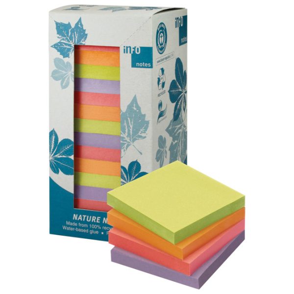 Blok samoljepljiv 75x75mm 16x100L Nature Global Notes 5654-88tw7 sortirano
