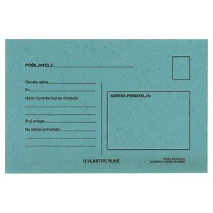 Kuverte B6-5 s povratnicom 75g set od 100 komada Fornax