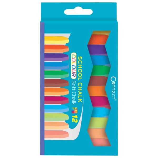 Kreda školska četvrtasta soft 12boja Connect blister