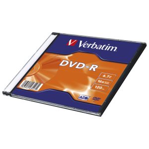 DVD-R 4,7GB 120min. 16x slim Mat Silver Verbatim 43547