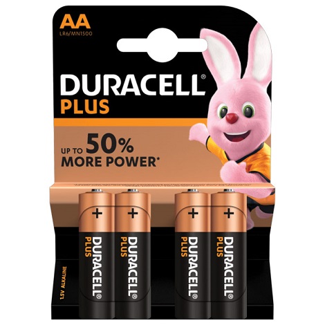 Baterija alkalna 1,5V AA Basic 4baterije u pakiranju Duracell LR6 blister