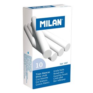 Kreda školska okrugla fi-10mm 10 kreda u kutiji MILAN bijela