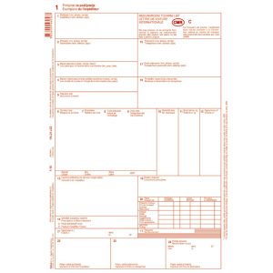 Obrazac XIII-29 CMR međunarodni tovarni list 100 listova u setu