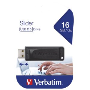 Memorija USB 16GB 2.0 STORE&APOS;N&APOS;GO SLIDER VERBATIM 98696 CRNI BLISTER