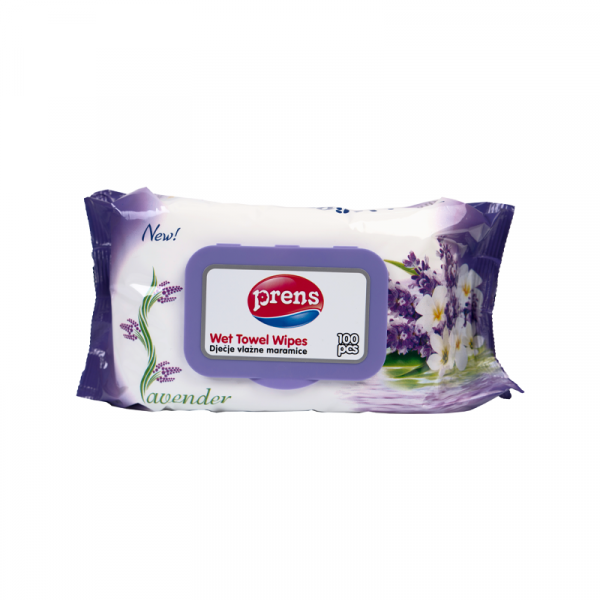 Maramice dječje vlažne PRENS 100 komada Lavanda
