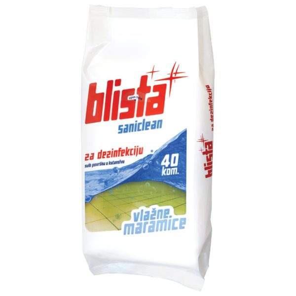 Maramice vlažne za čišćenje i dezinfekciju BLISTAL SANICLEAN, 40 maramica u pakiranju
