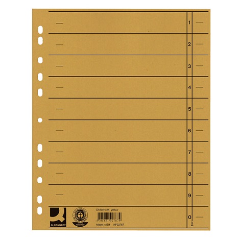 Karton pregradni A4 žuti 230g Q-CONNECT KF02787