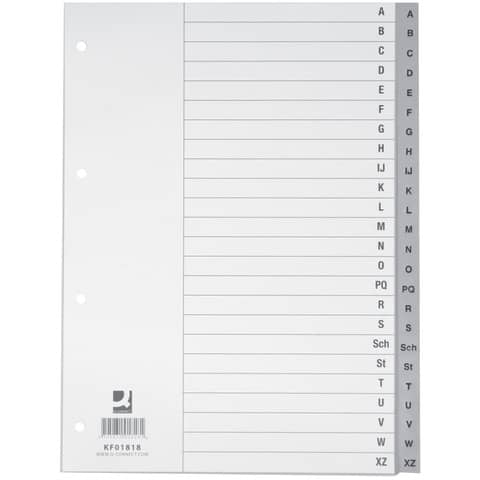 Pregrada Polipropilen A4 A-Z 24+1 list siva Q-CONNECT