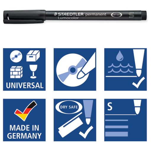 Marker permanentni 0,4mm Lumocolor Staedtler 313-2 crveni, 10 komada u kutiji - Slika 4