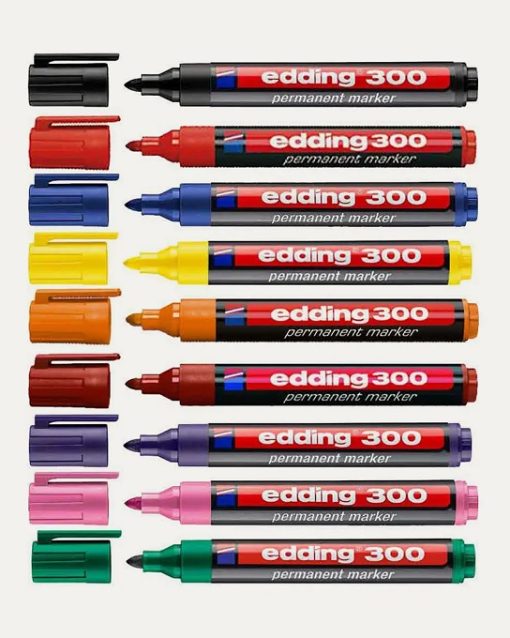 Marker permanentni 1,5-3mm okrugli vrh Edding 300 crni - Slika 3