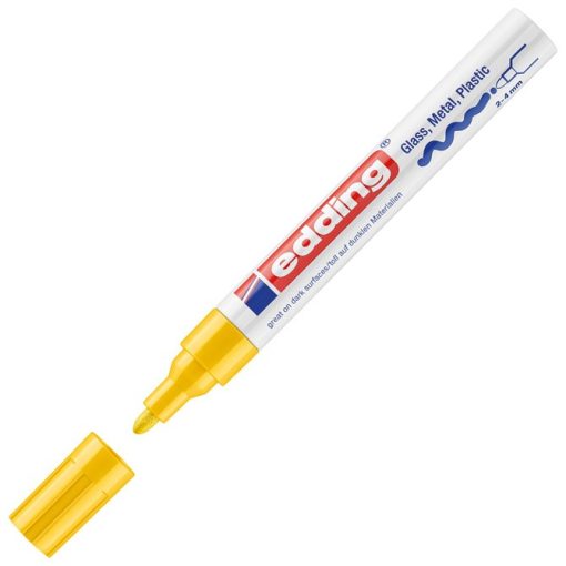Marker permanentni lakirajući 2-4mm Edding 750 žuti