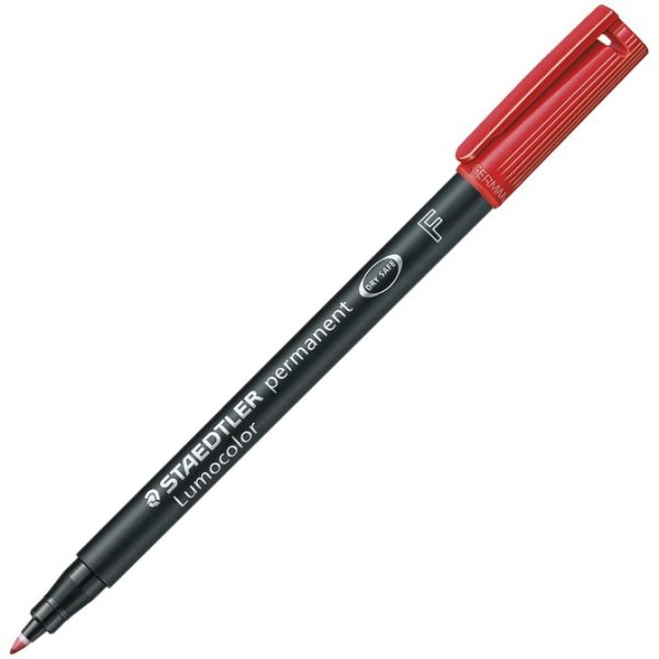 Marker permanentni 0,6mm Lumocolor Staedtler 318-2 crveni, 10 komada u kutiji