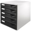 Kutija s 5 ladica Post set Leitz 52800095 crna