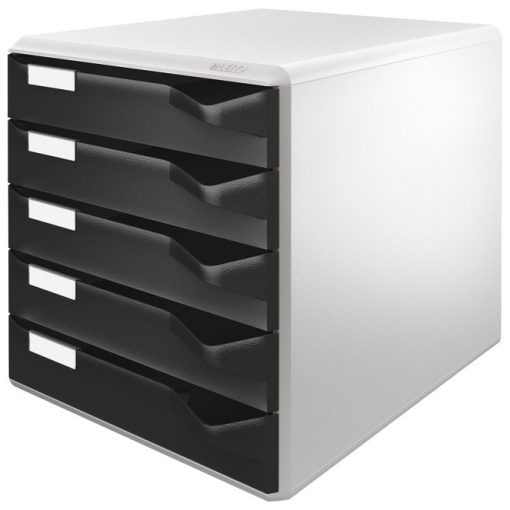 Kutija s 5 ladica Post set Leitz 52800095 crna
