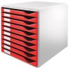 Kutija s 10 ladica Form set Leitz 52810025 crvena
