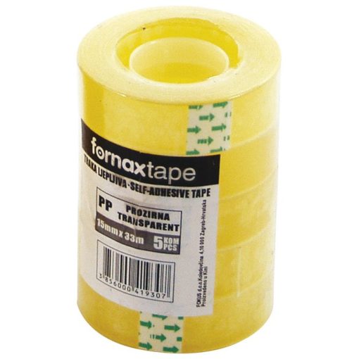 Selotejp 15mm/33m pk5 Fornax proziran