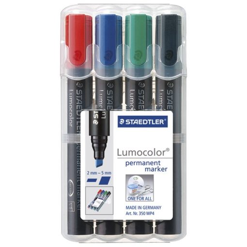 Marker permanentni 2-5mm pk4 Lumocolor Staedtler 350 WP4 sortirano, 10 komada u kutiji