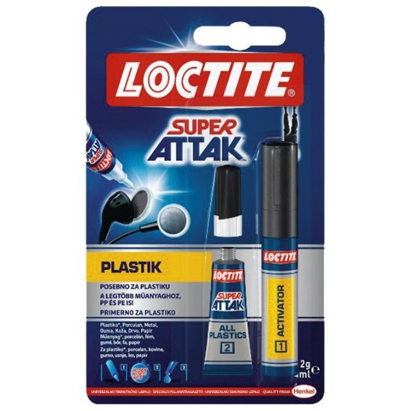 Ljepilo trenutačno 2g plastik+4ml Henkel 1293255 blister
