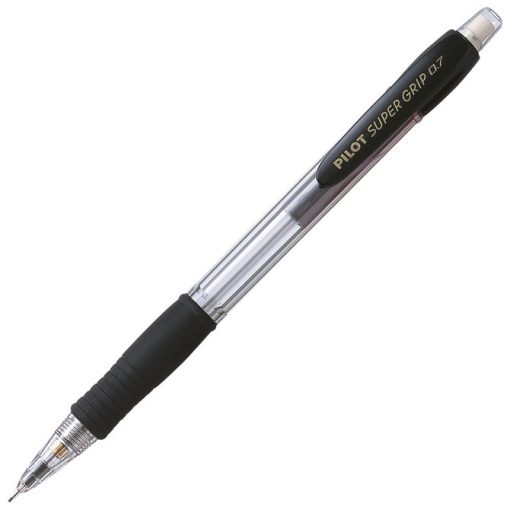 Olovka tehnička 0,7mm Super grip Pilot H-187-SL crna, 12 komada u kutiji
