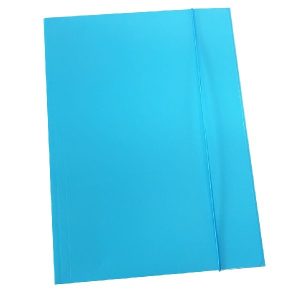 FASCIKL klapa s gumicom karton plastificirani A4 OPTIMA svjetlo plavi