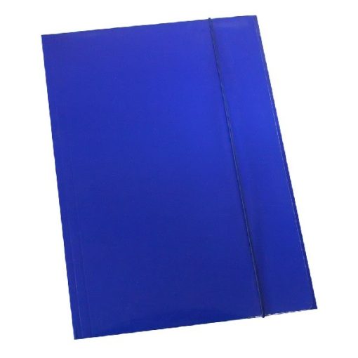 FASCIKL klapa s gumicom karton plastificirani A4 OPTIMA tamno plavi