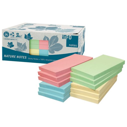Blok samoljepljiv 125x75mm 12x100L Nature Global Notes 5655-88box sortirano