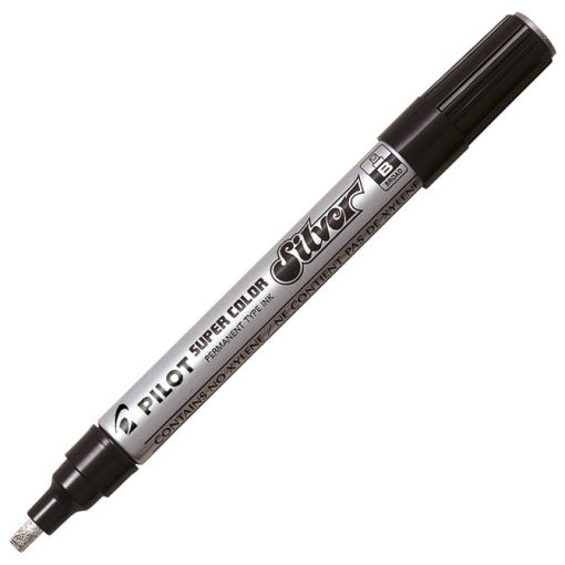 Marker permanentni 2-4mm klinasti vrh Pilot SC-S-B srebrni