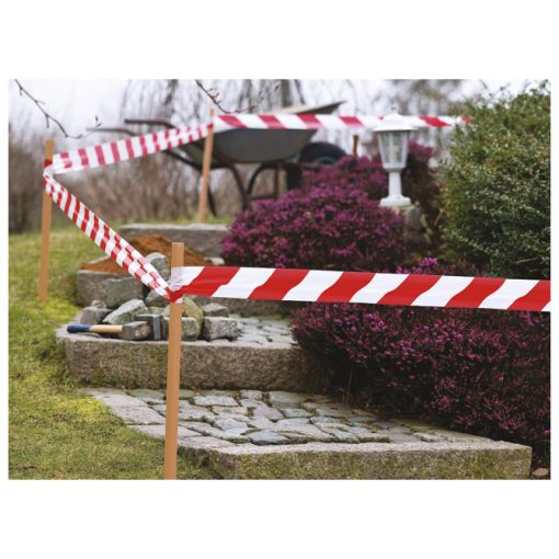 Traka za označavanje 80mm/100m polietilen Tesa 58137 bijelo-crvena - Slika 2