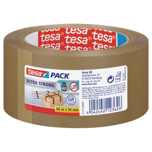 Traka ljepljiva 50mm/66m PVC guma Ultra strong Tesa 57177-00000-11 smeđa