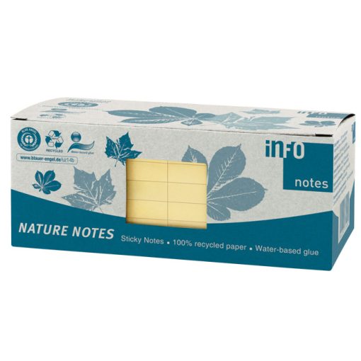Blok samoljepljiv 75x75mm 12x100L Nature Global Notes 5654-11box žuti - Slika 4