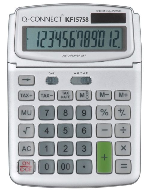Kalkulator stolni Q-CONNECT 12mj. Q-CONNECT KF15758/KF01606